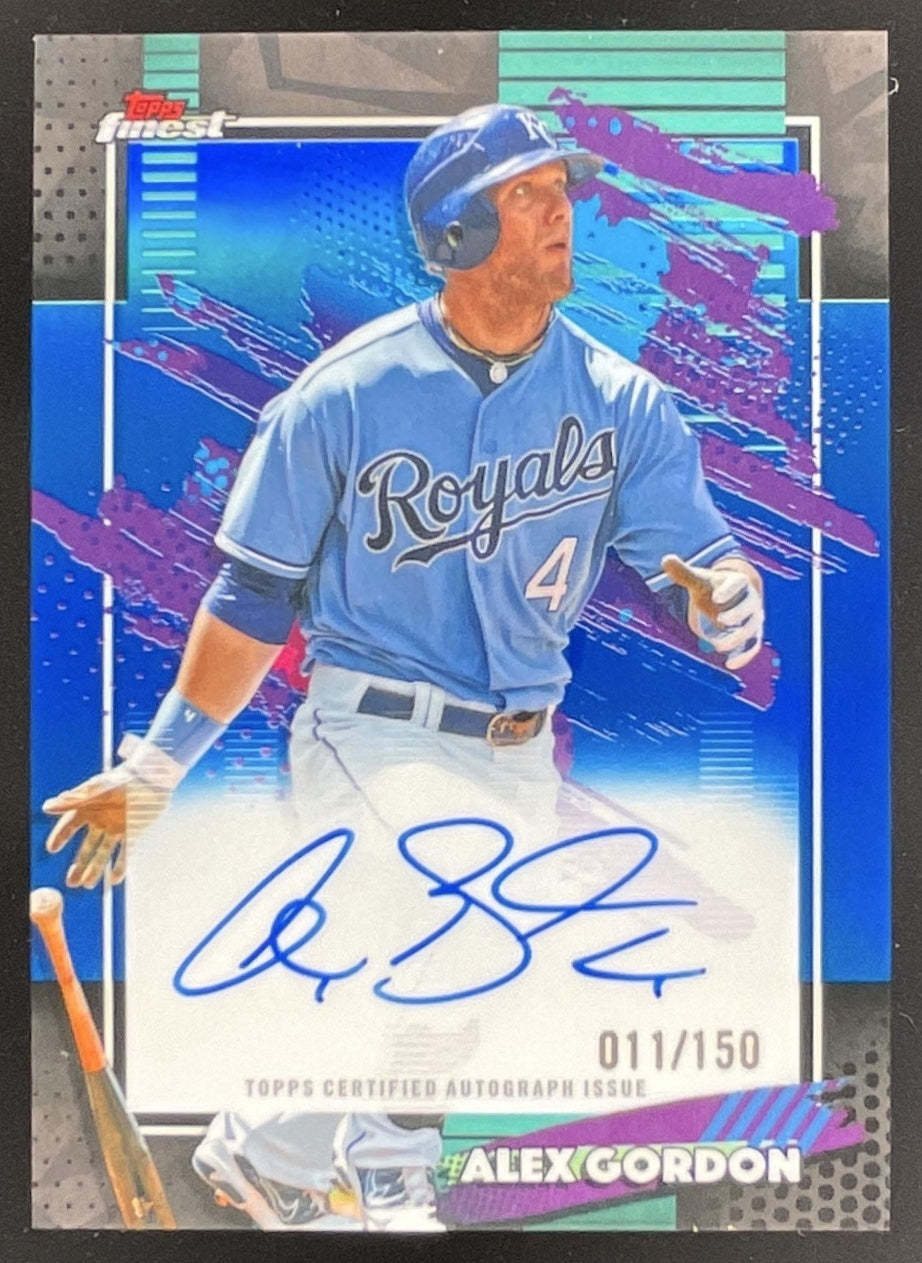 2026 Topps Finest Autograph Blue Refractor #FA-AX Alex Gordon Auto