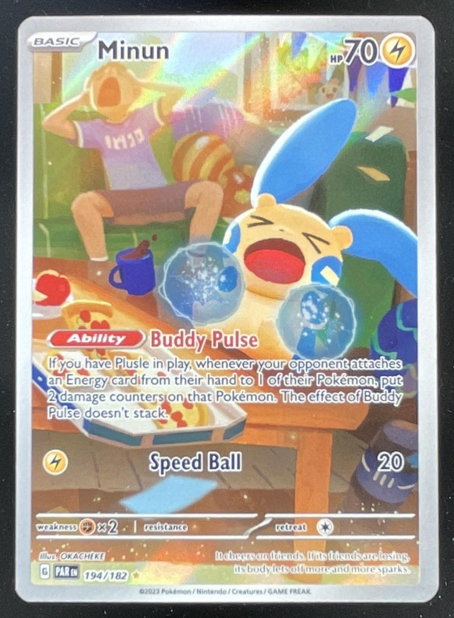 2023 Pokemon SV Paradox Rift #194/182 Minun – Burbank Cards