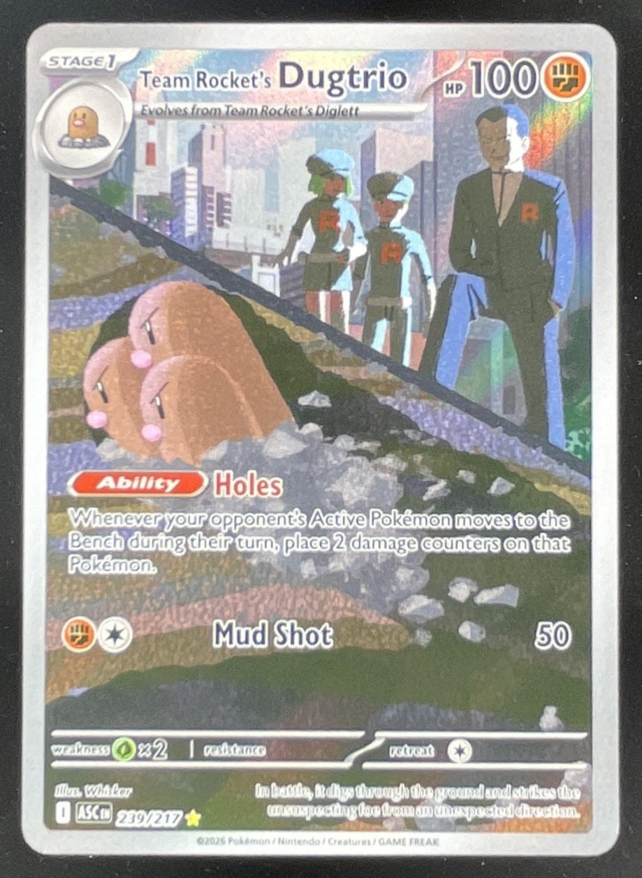 pokemon dugtrio card 2026 Pokemon Ascended Heroes #239/217 Team Rocket's Dugtrio Illustrati –  Burbank Cards