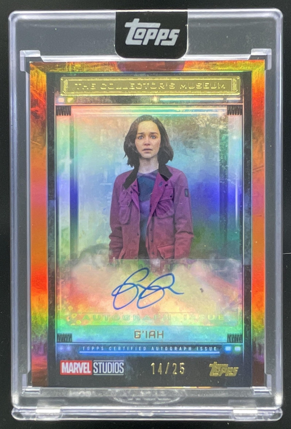 2025 Topps Marvel The Collector Museum Orange Emilia Clarke as G 
