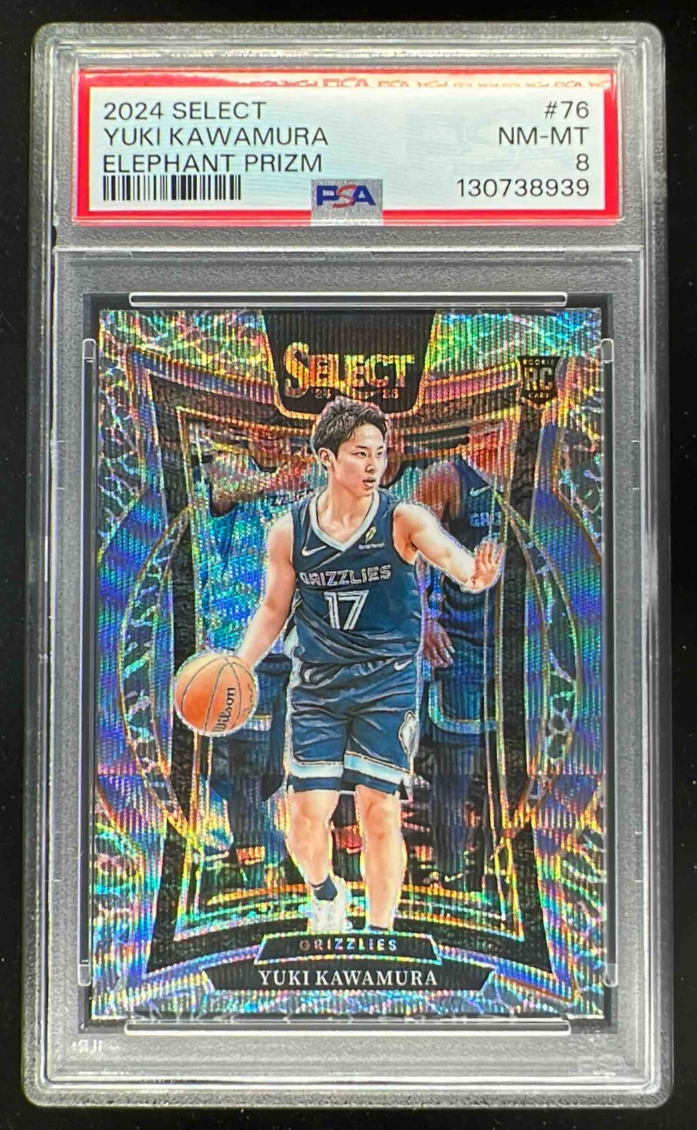 2024-25 Panini Select Concourse Elephant Prizm #76 Yuki Kawamura