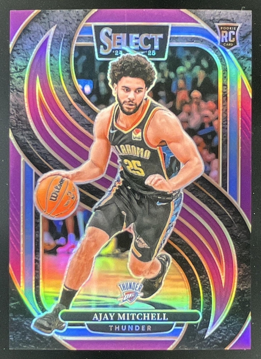 2024-25 Panini Select Premier Purple Prizm #194 Ajay Mitchell RC