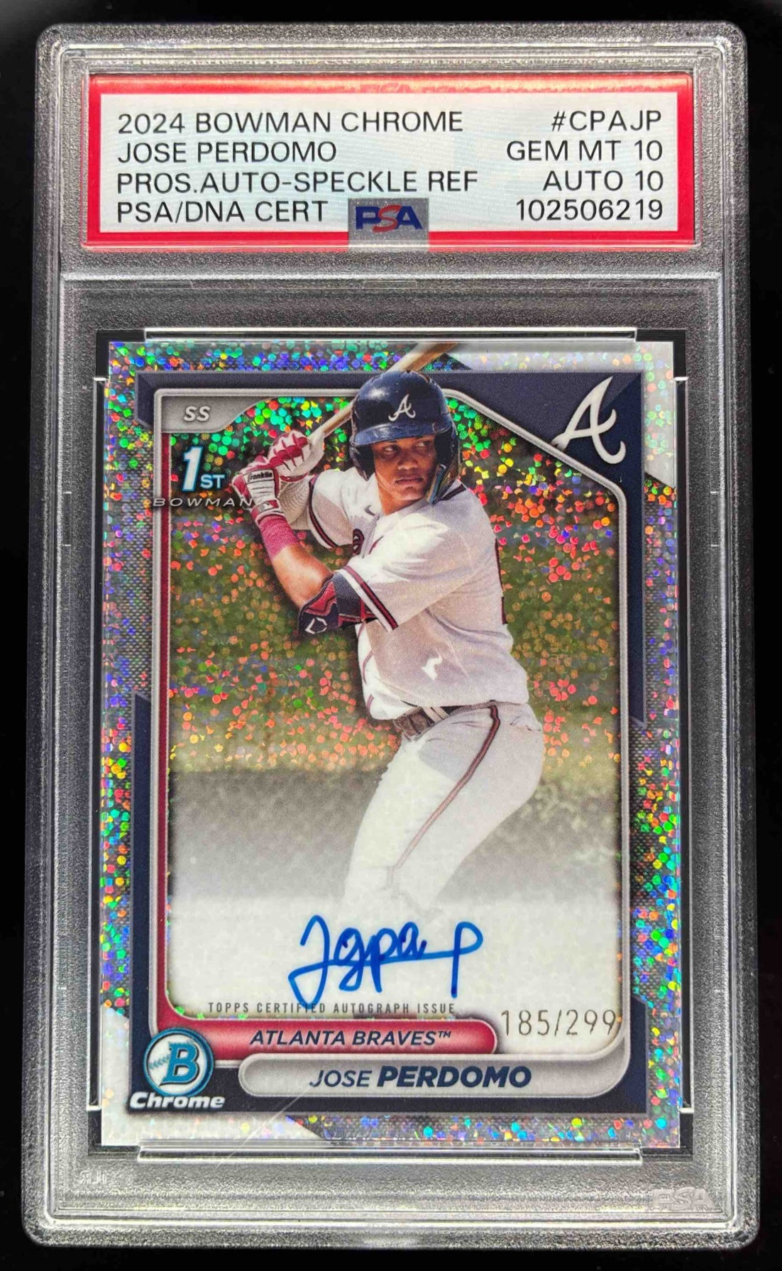 2024 Bowman Chrome Speckle Refractor #CPA-JP Jose Perdomo RC Auto