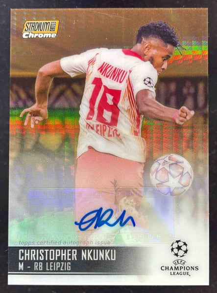 Topps Chrome NKUNKU エンクンク 直筆サインカード Auto 2020 Stadium Club Chrome UEFA Autographs Gold #CA-CN Christopher