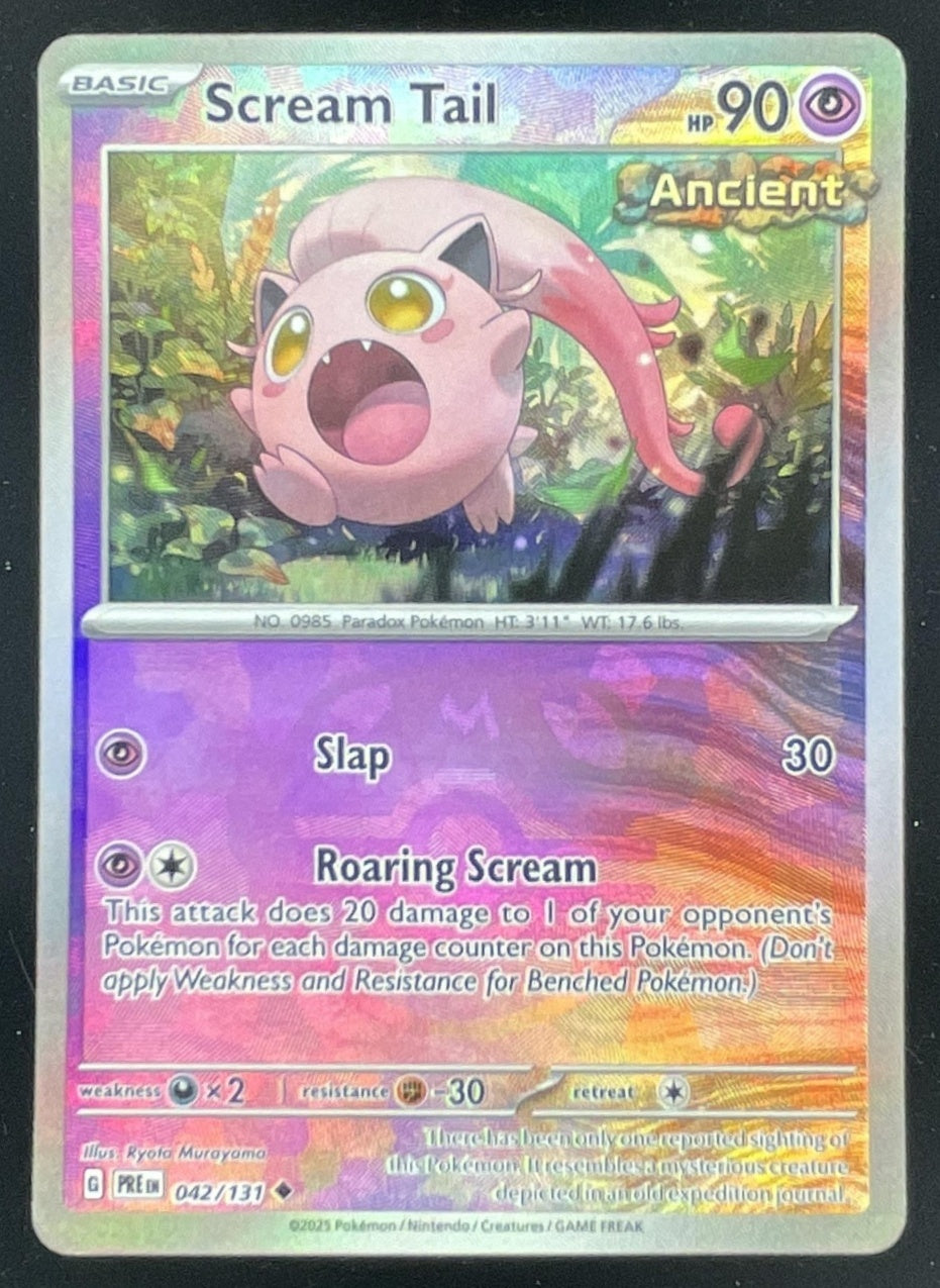 scream tail pokemon card 2025 Prismatic Evolutions Reverse Holo #042/131 – Burbank Cards this Violet Promo Cards Singles Bet you didn't notice Quantity:Set of 3