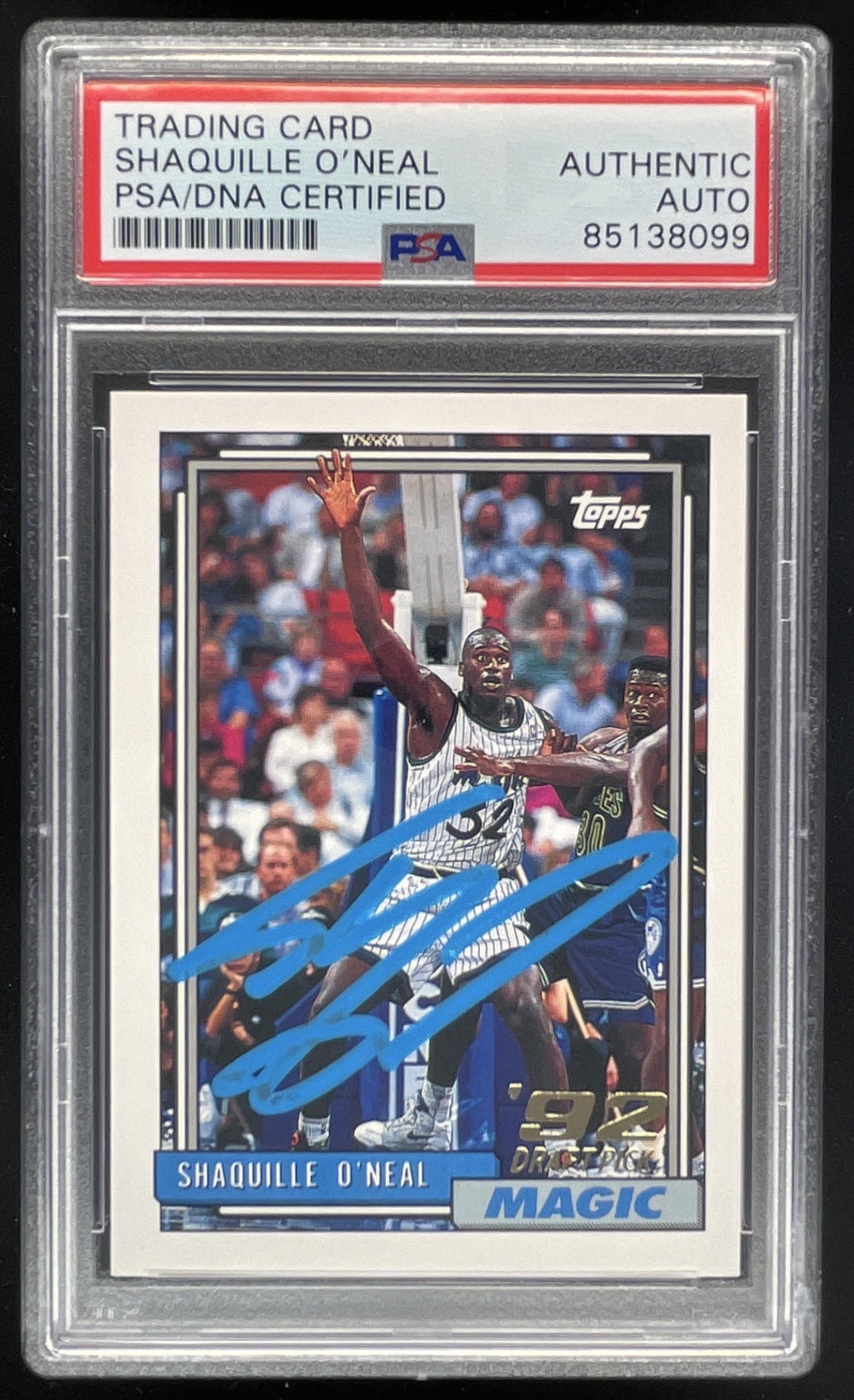 1992-93 Topps #362 Shaquille O'Neal RC PSA Authentic Autograph