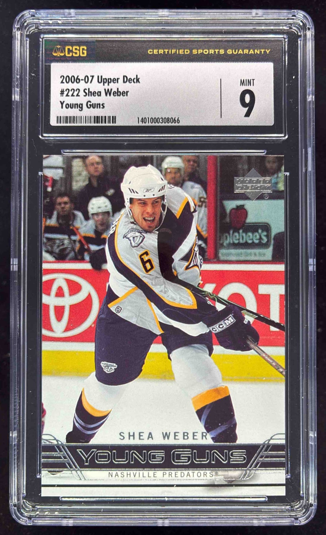 2006-07 Upper Deck #222 Shea Weber Young Guns RC CSG 9 – Burbank Cards