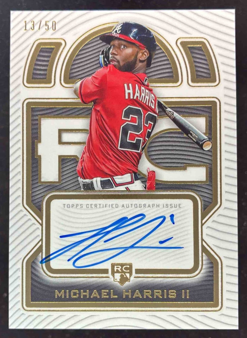 【2022ナ・リーグ新人王】 Michael Harris Ⅱ_オンカードサイン 2023 Topps Definitive Rookie Autographs #DRA-MH2 Michael Harris II