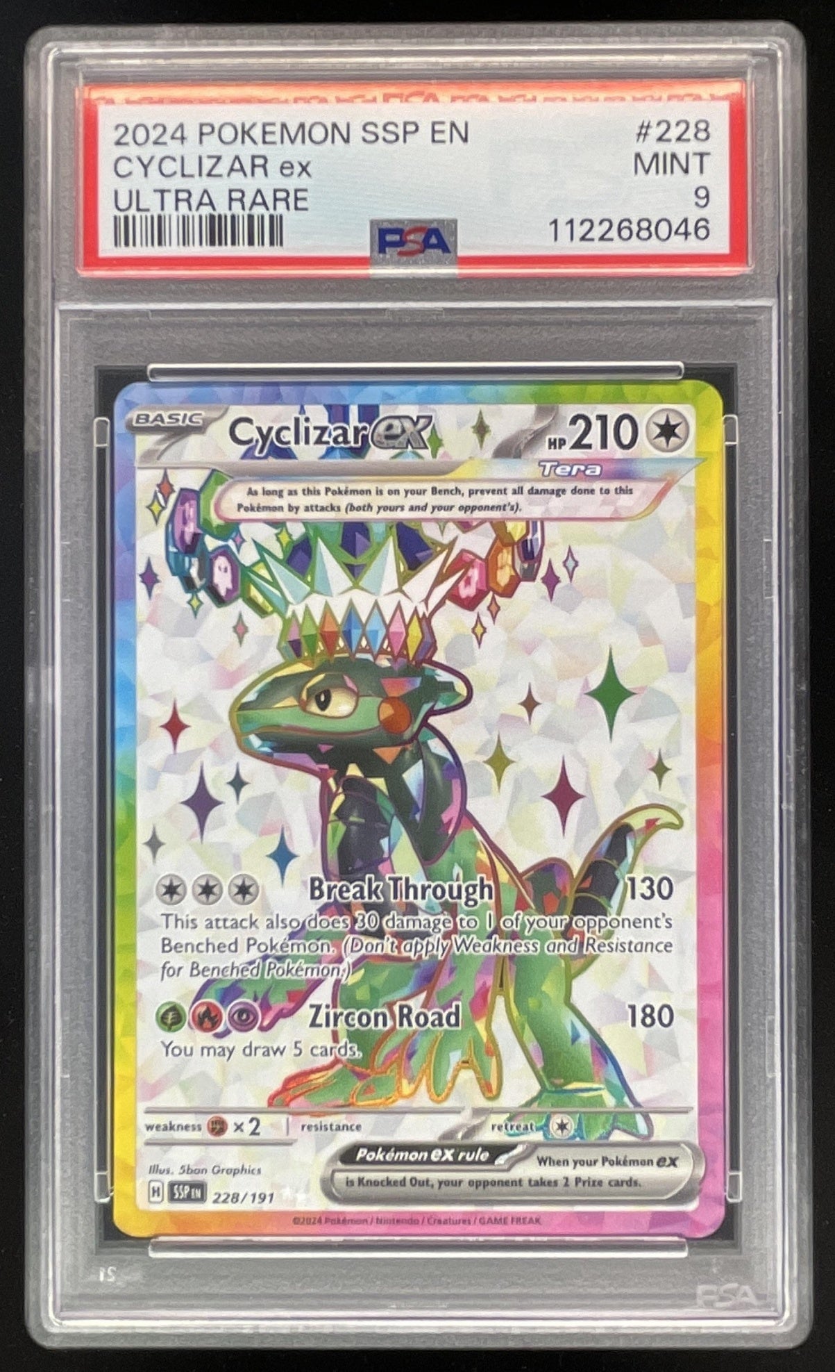 2024 Pokemon Surging Sparks #228/191 Cyclizar Ex PSA 9 – Burbank Cards