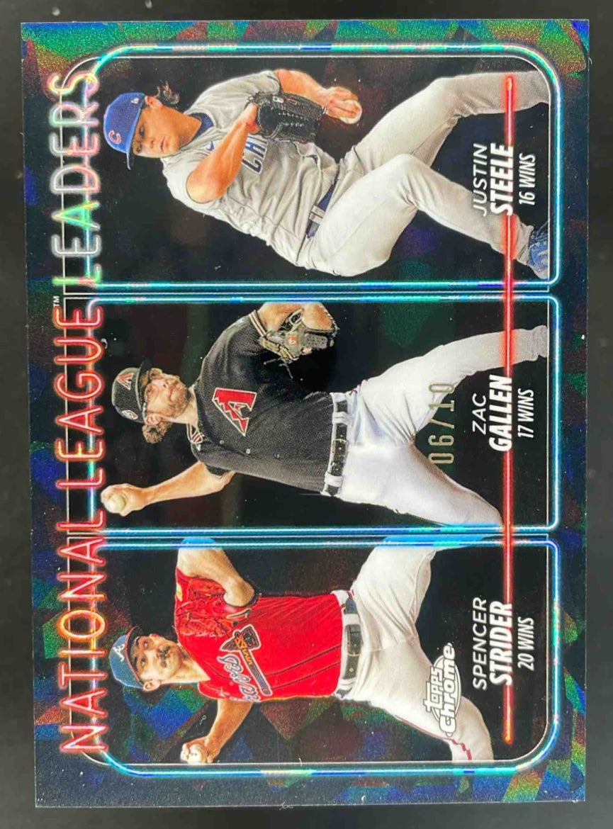 2024 Topps Chrome Sapphire Black Justin Steele Zac Gallen Spencer
