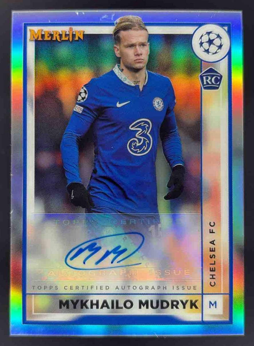 2022 Topps Merlin Chrome UEFA Autographs #AC-MM Mykhailo Mudryk RC