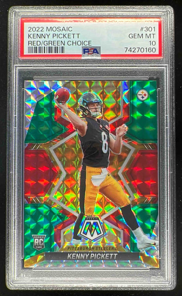 2022 Panini Mosaic Mosaic Choice Red and Green #301 Kenny Pickett