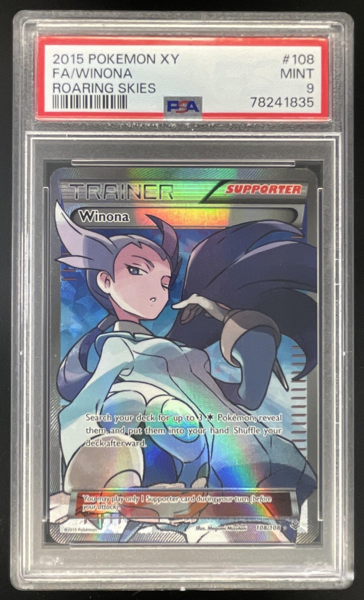 2015 Pokemon XY Roaring Skies #108/108 Winona PSA 9 – Burbank Cards