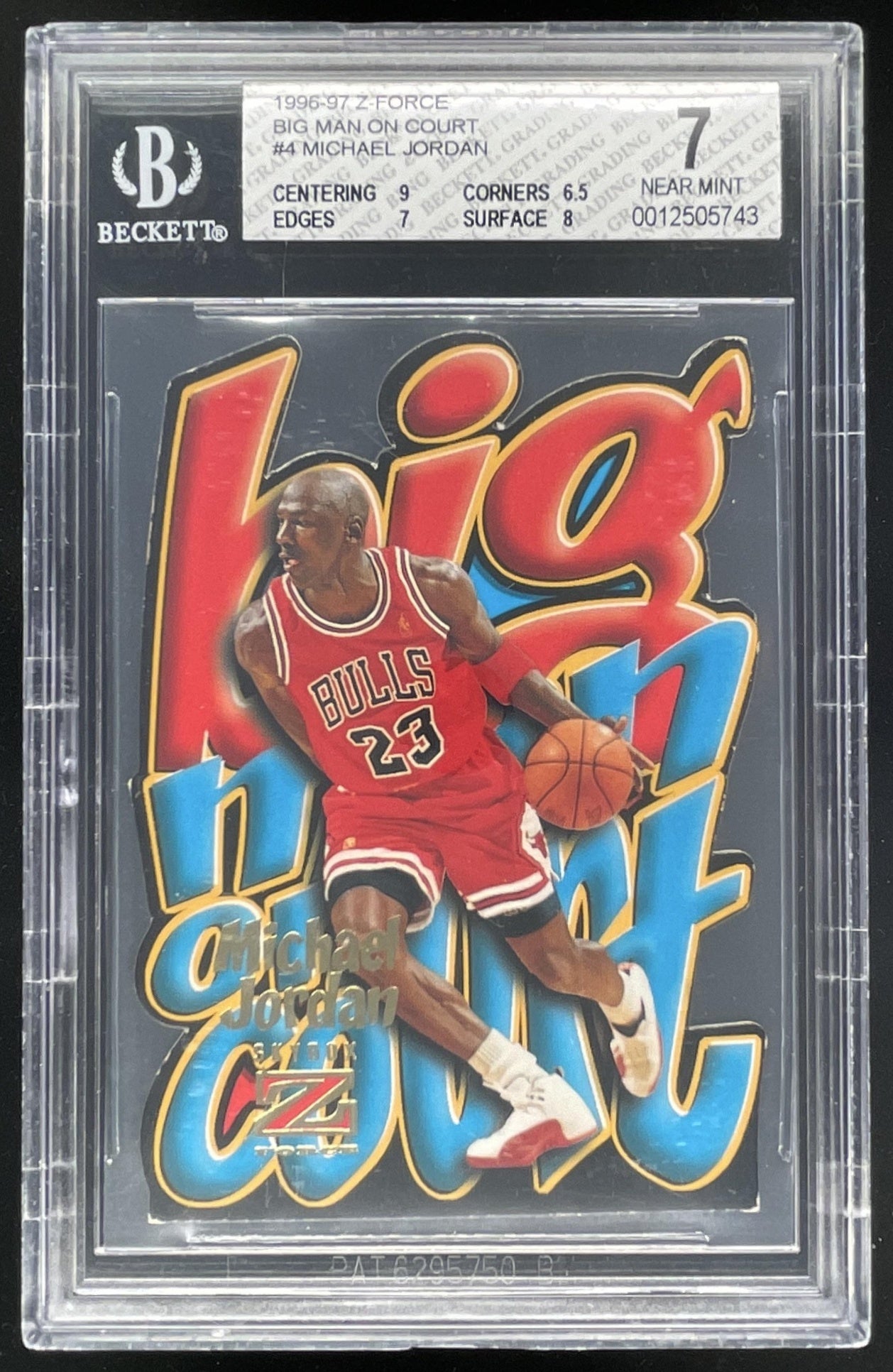 1996-97 Skybox Z-Force Big Man on Court #4 Michael Jordan BGS 7