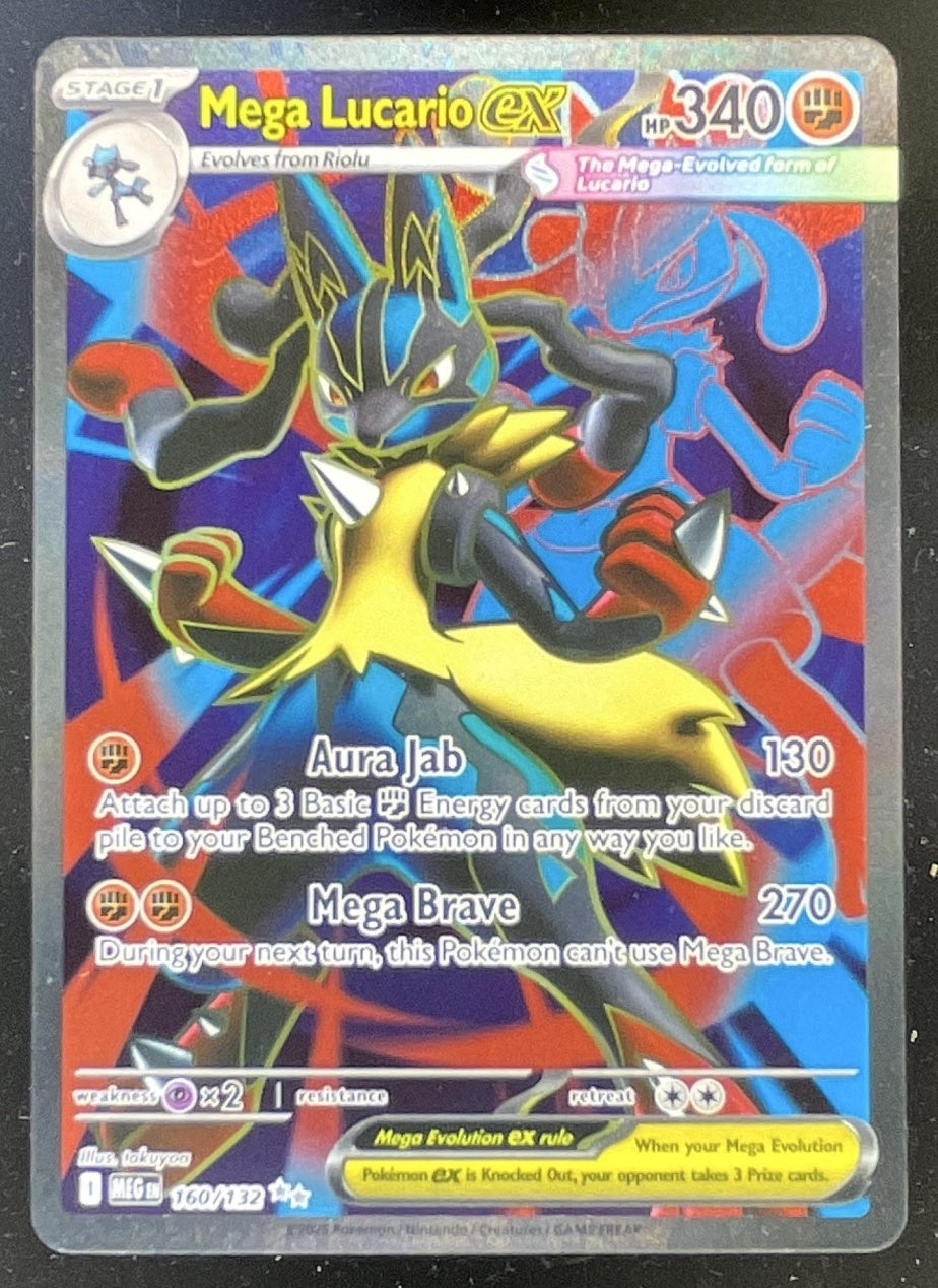 2025 Pokemon Mega Evolution #160/132 Mega Lucario ex Ultra Rare