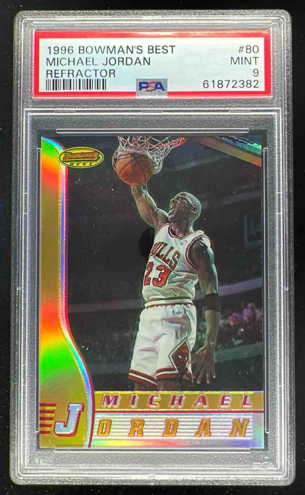 1996-97 Bowman 's Best Refractors #80 Michael Jordan PSA 9