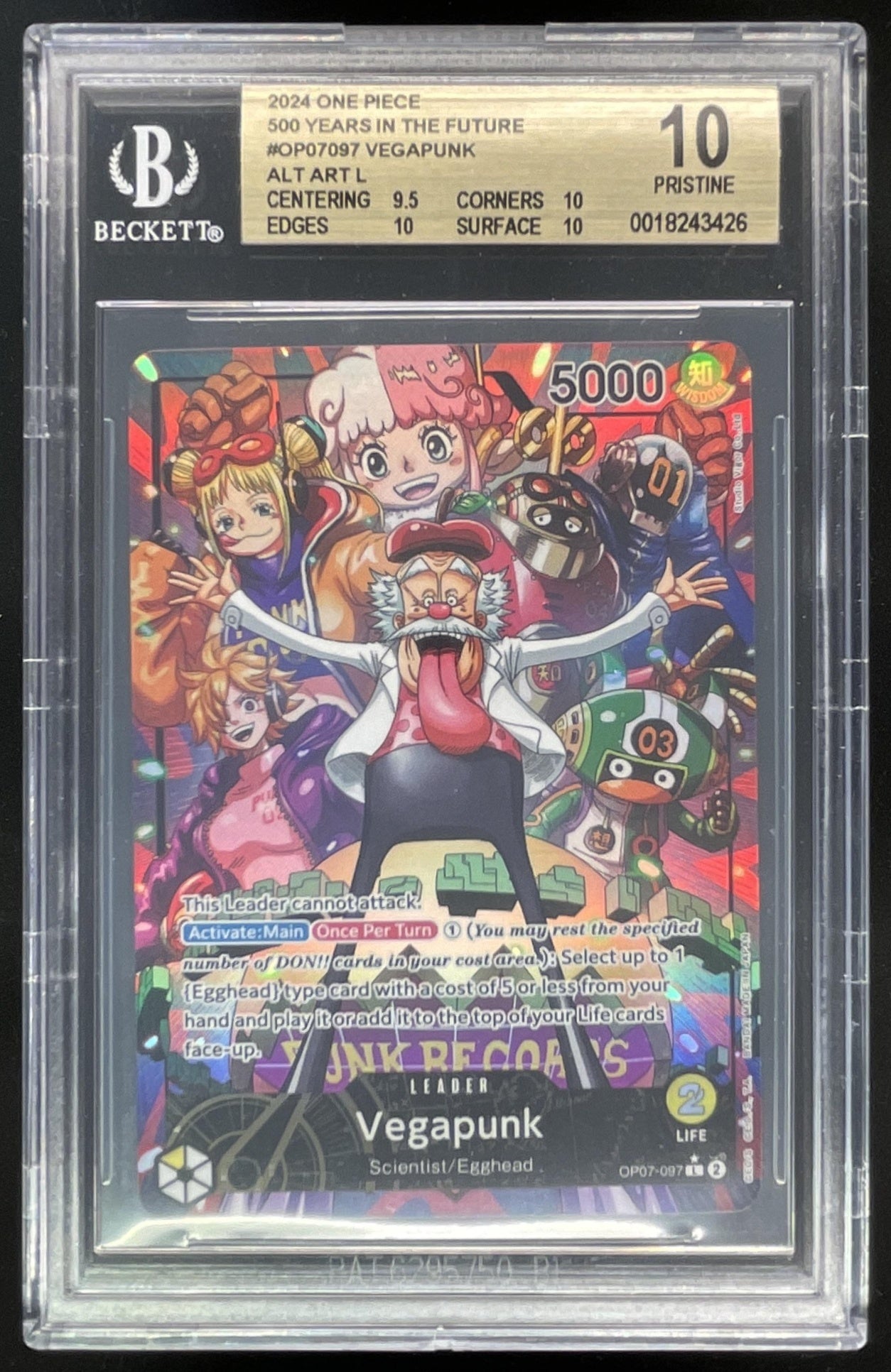 2024 One Piece 500 Years in the Future #OP07097 Vegapunk BGS 10