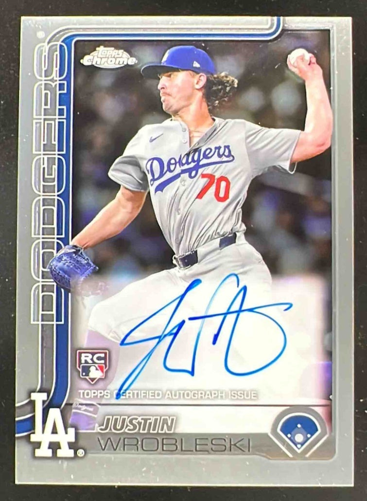 【新品】アールグラージュ賢者の石/Wing of Victoryの2点保証書付き 2025 Topps Chrome LogoFractor Rookie Autograph #RA-JWR Justin