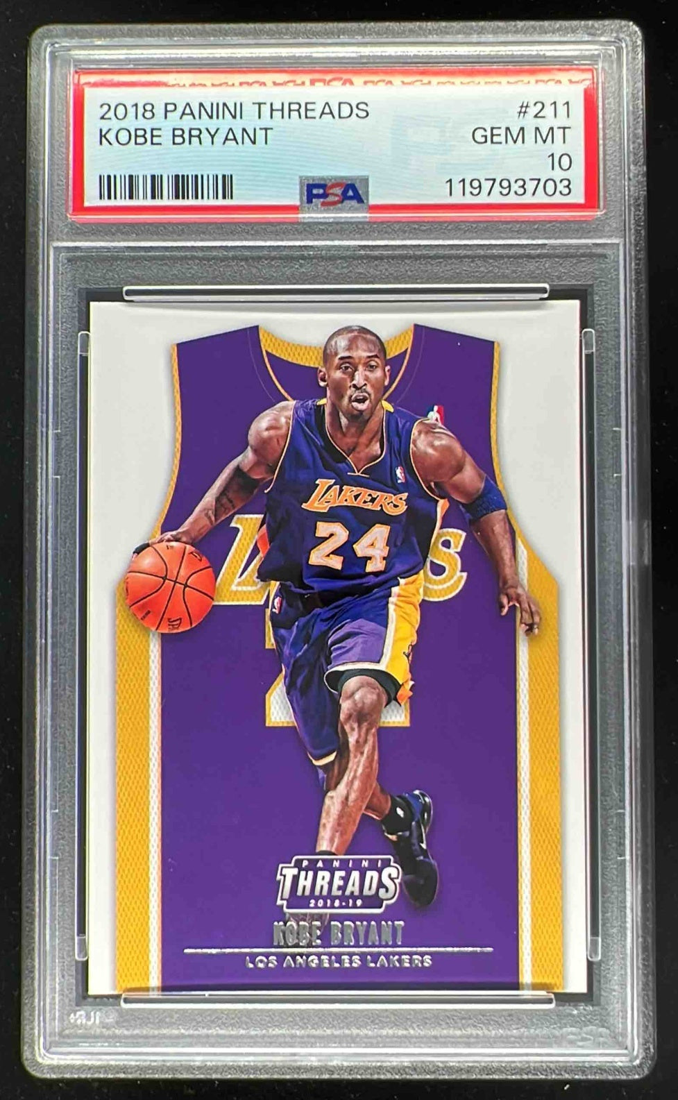 2018-19 Panini Threads #211 Kobe Bryant PSA 10 – Burbank Cards