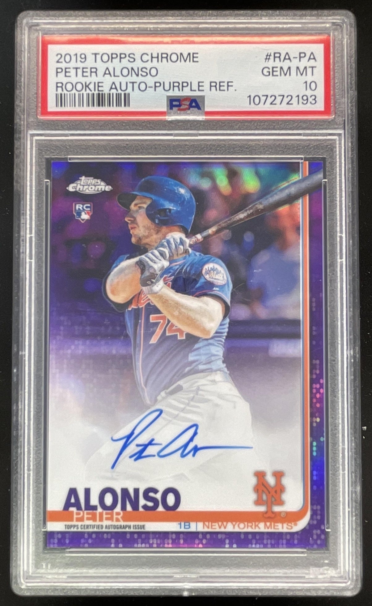 TOPPS 2019 CHROME RC AUTO PETER ALONSO METS 【公式通販】