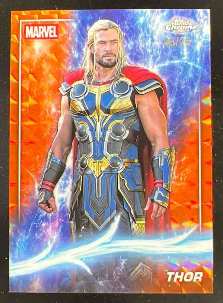 2025 Topps Chrome Marvel Studios Geometric Orange Refractor #134