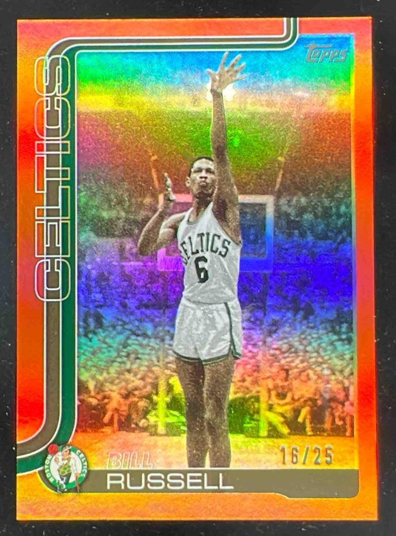 2025-26 Topps Orange Holo Foil #251 Bill Russell /25 – Burbank Cards