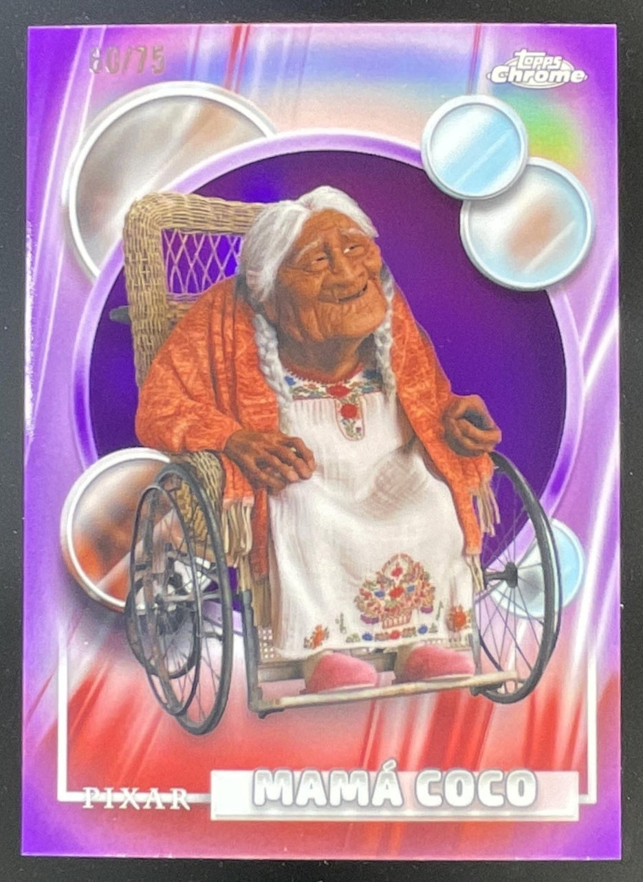 2026 Topps Chrome Disney Purple Refractor #125 Mama Coco /75