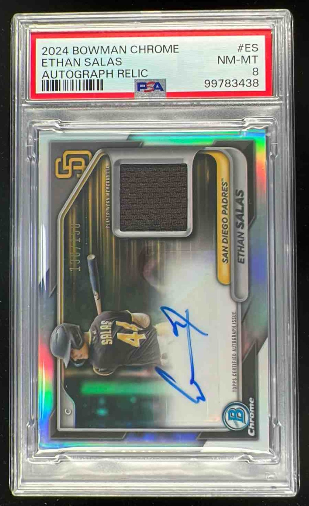 2024 Bowman Chrome Auto Relics #BCAR-ES Ethan Salas Auto /150 PSA