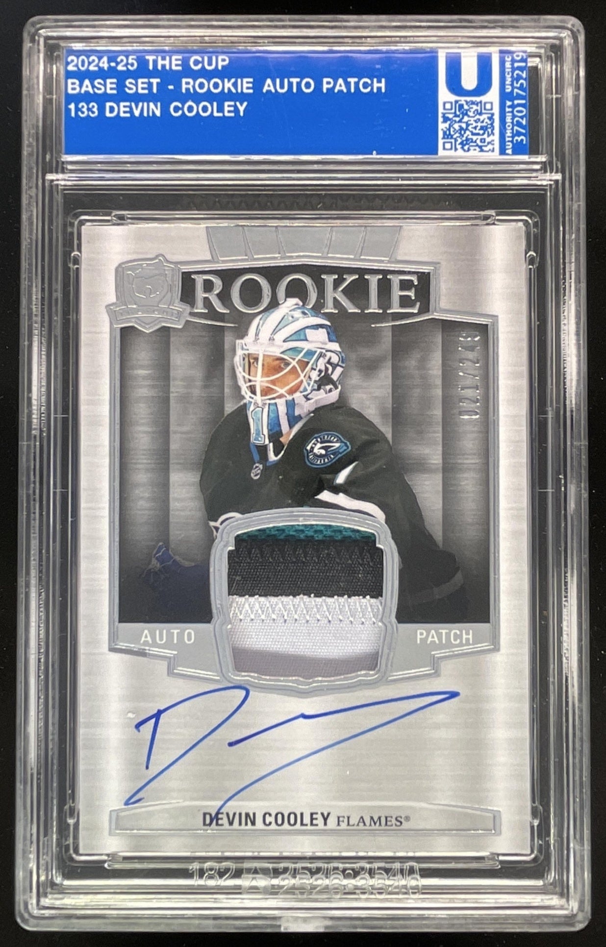 2024-25 Upper Deck The Cup #133 Devin Cooley Rookie Patch Auto RC