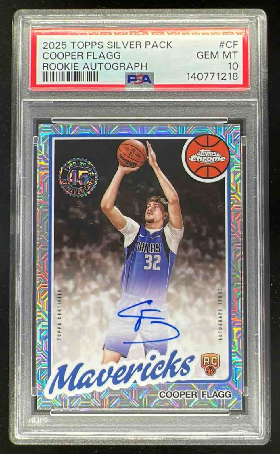 2025-26 Topps 1980-81 Chrome Rookie Autograph #CF Cooper Flagg RC