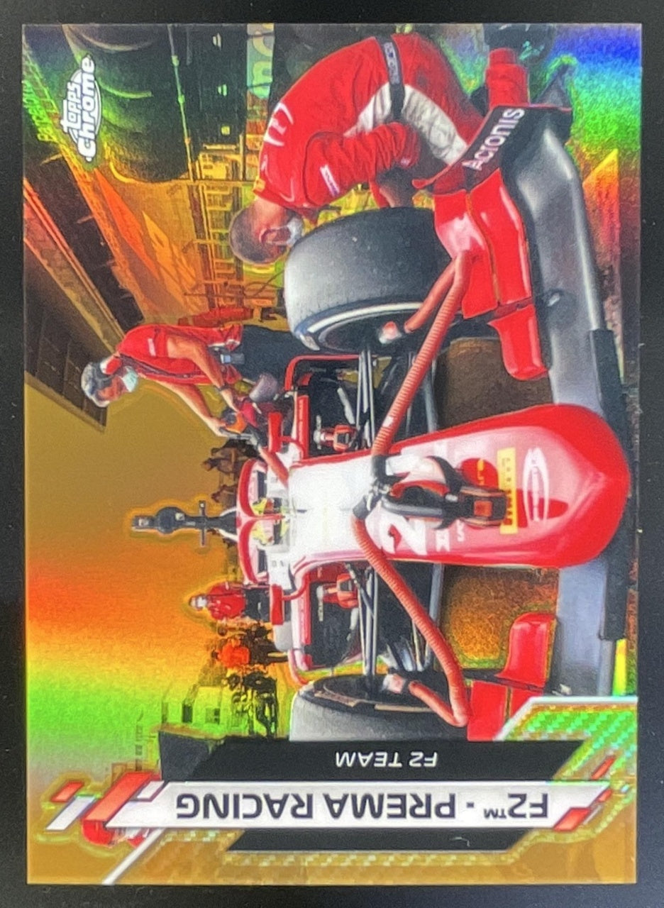 2020 Topps Chrome Formula 1 Gold #107 Prema Racing F2 Team /50
