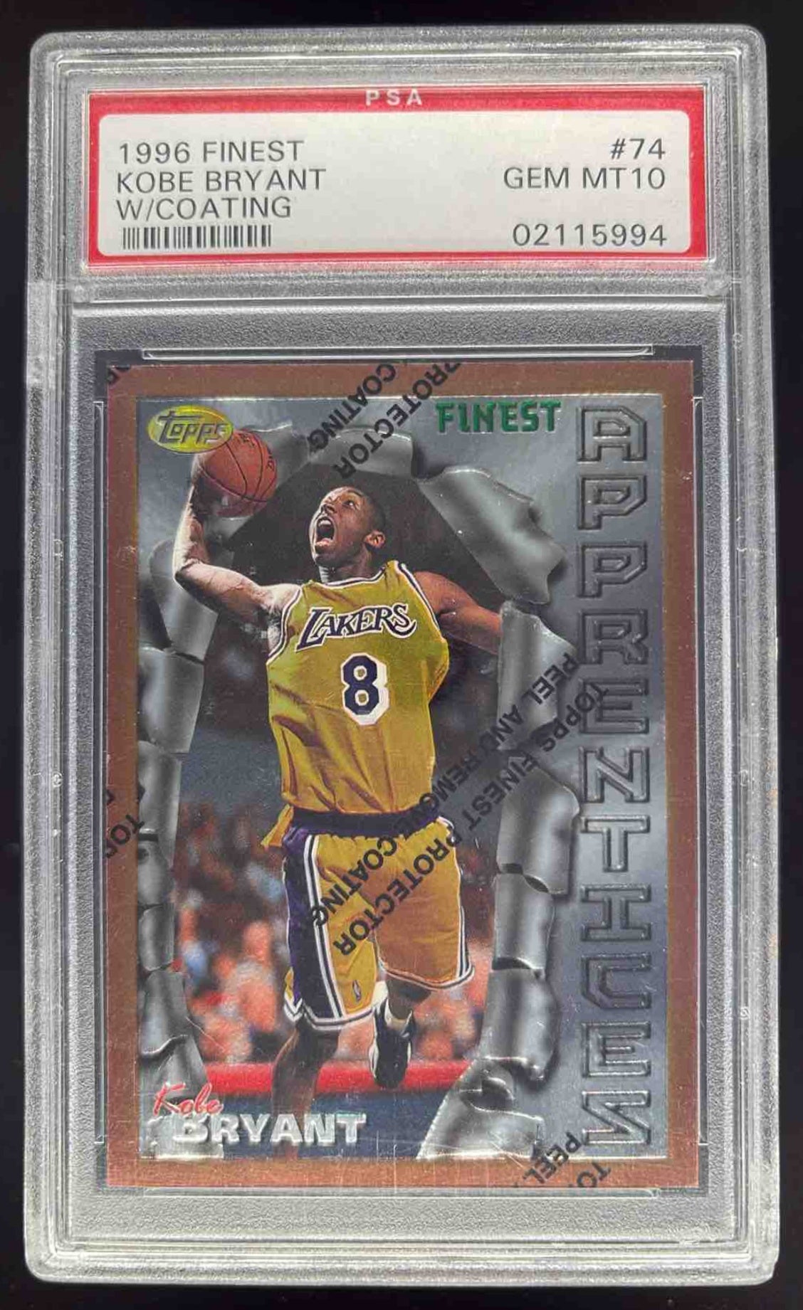 1996-97 Topps Finest Bronze With Coating #74 Kobe Bryant RC