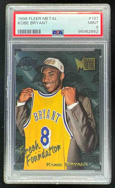 1996 Skybox Metal #137 Kobe Bryant RC PSA 9 – Burbank Cards
