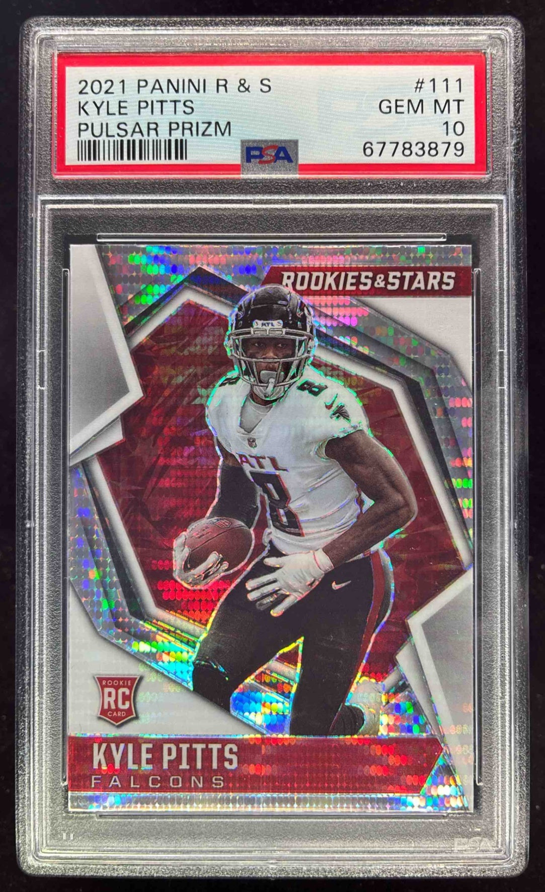 2021 Panini Rookies & Stars Pulsar Prizm #111 Kyle Pitts RC PSA 10