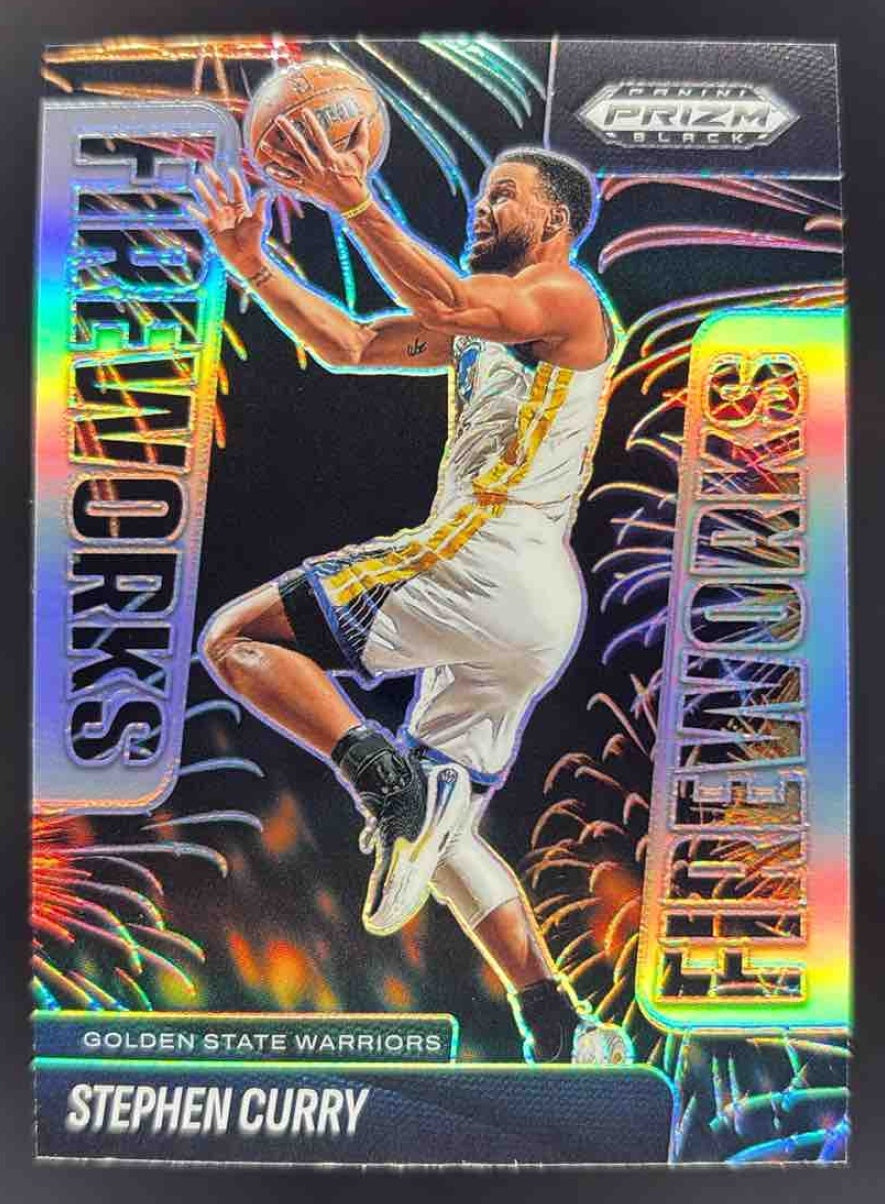 2024-25 Panini Prizm Black Fireworks Silver Prizms #2 Stephen