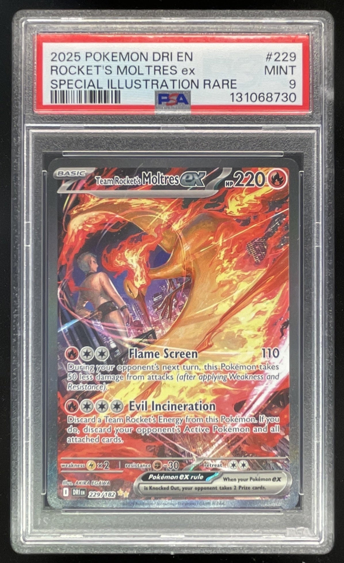 2025 Pokemon Destined Rivals #229/182 Team Rocket's Moltres ex PSA 9 –  Burbank Cards