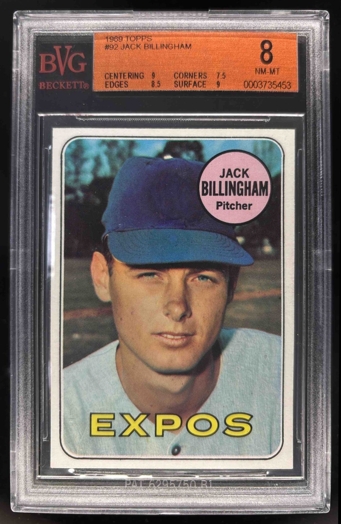 1969 Topps #92 Jack Billingham BGS 8 – Burbank Cards