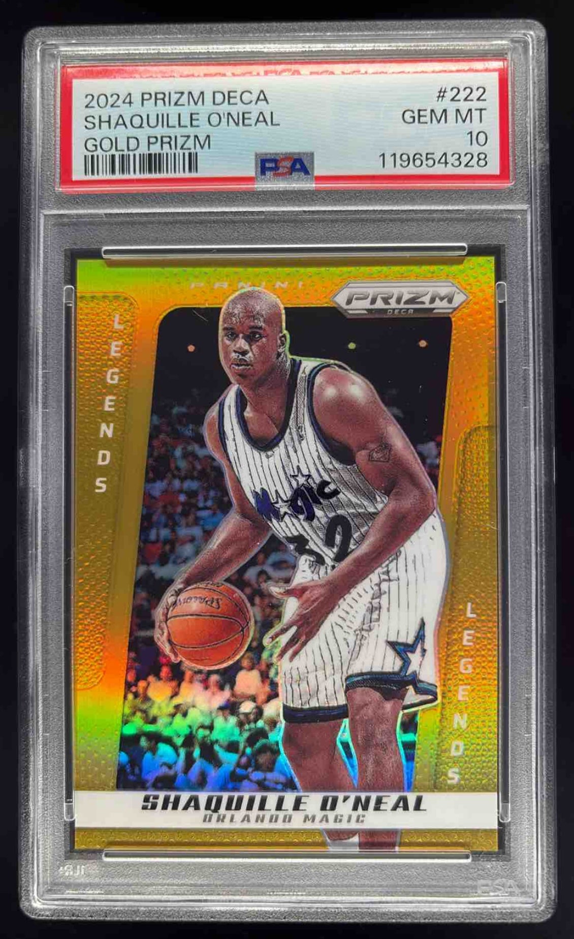 2024-25 Panini Prizm Deca Gold Prizms #222 Shaquille O'Neal