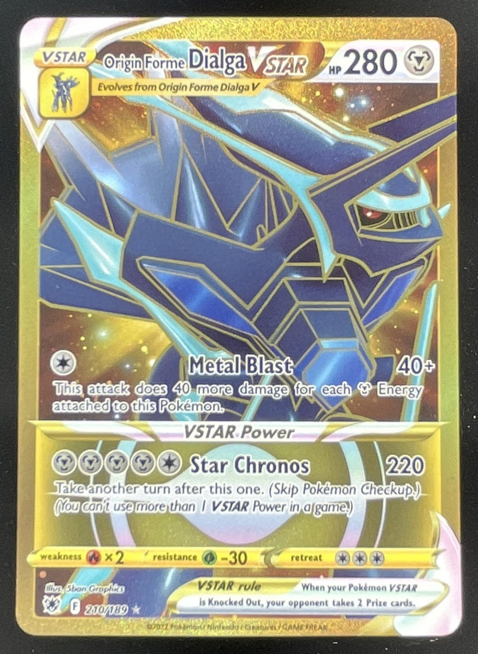 2022 Pokemon Astral Radiance #210/189 Origin Forme Dialga VSTAR Secret –  Burbank Cards