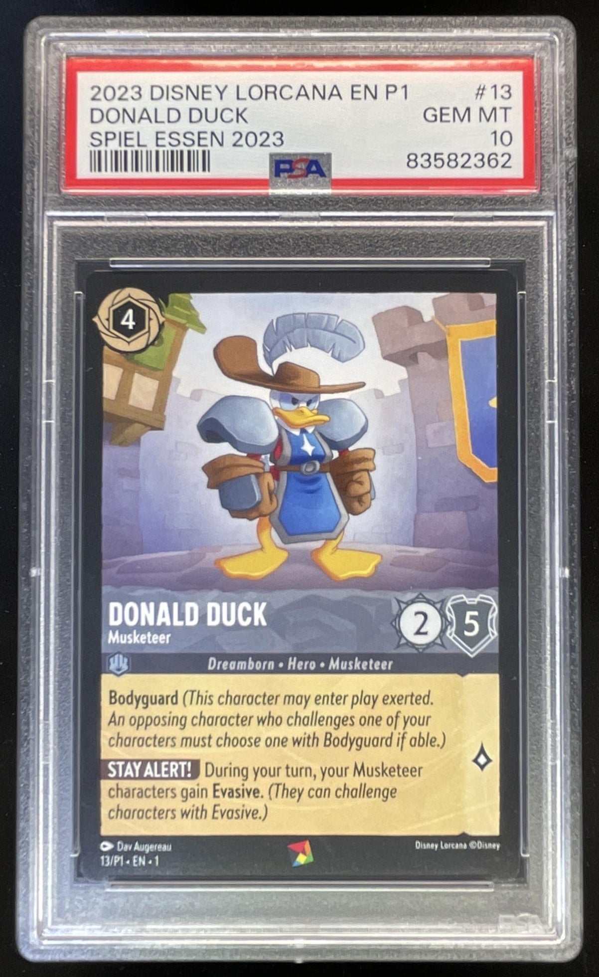 2023 Disney Lorcana EN P1 #13 Donald Duck Spiel Essen PSA 10