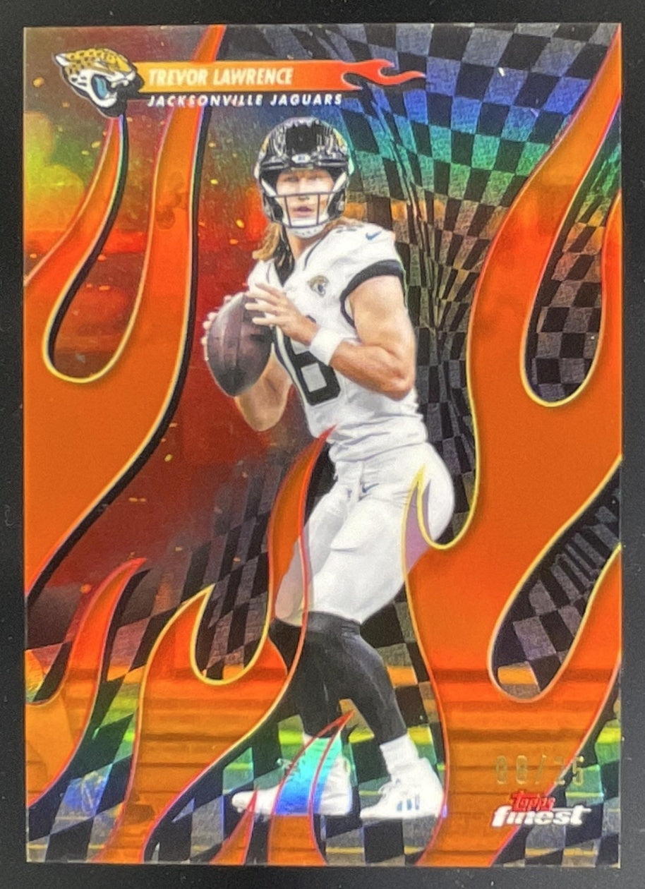 2025 Topps Finest Torchers Orange Refractor #T-19 Trevor Lawrence