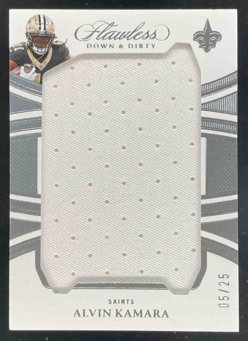 triplesS 352A Sillin トレーディングカード 2025 Panini Flawless Down and Dirty #44 Alvin Kamara /25 – Burbank
