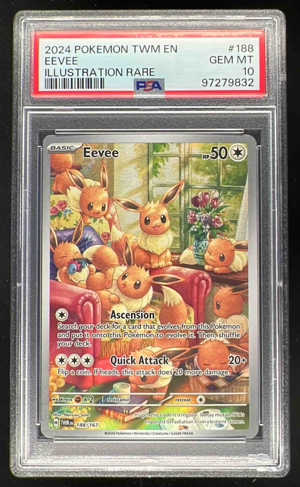 2024 Pokemon Twilight Masquerade #188/167 Eevee PSA 10 – Burbank Cards