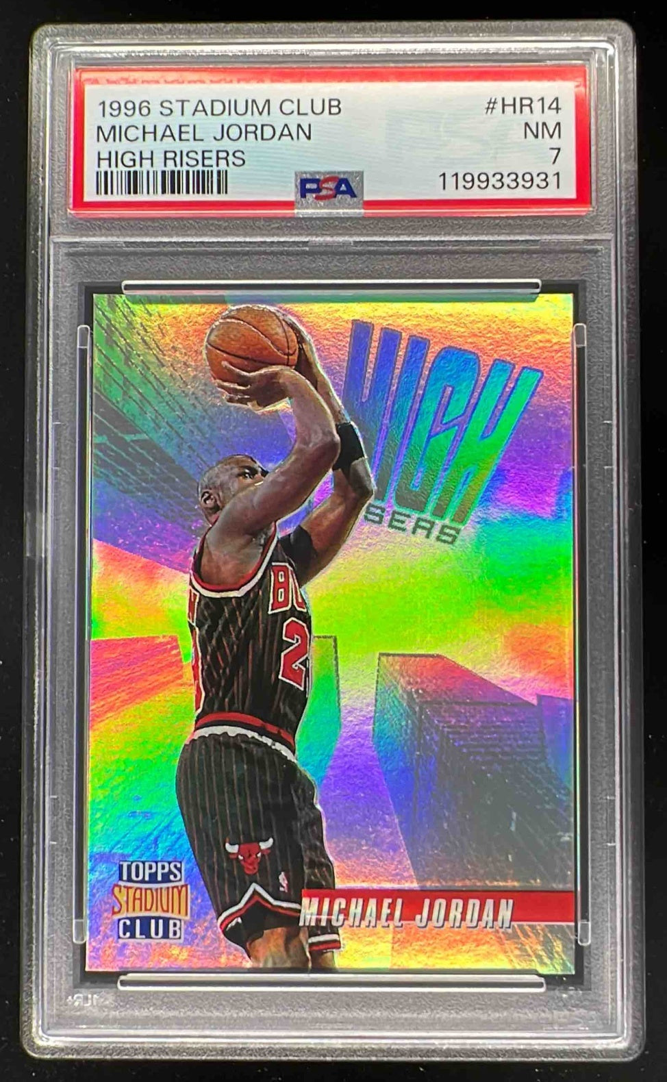 1996-97 Topps Stadium Club High Risers #HR14 Michael Jordan PSA 7