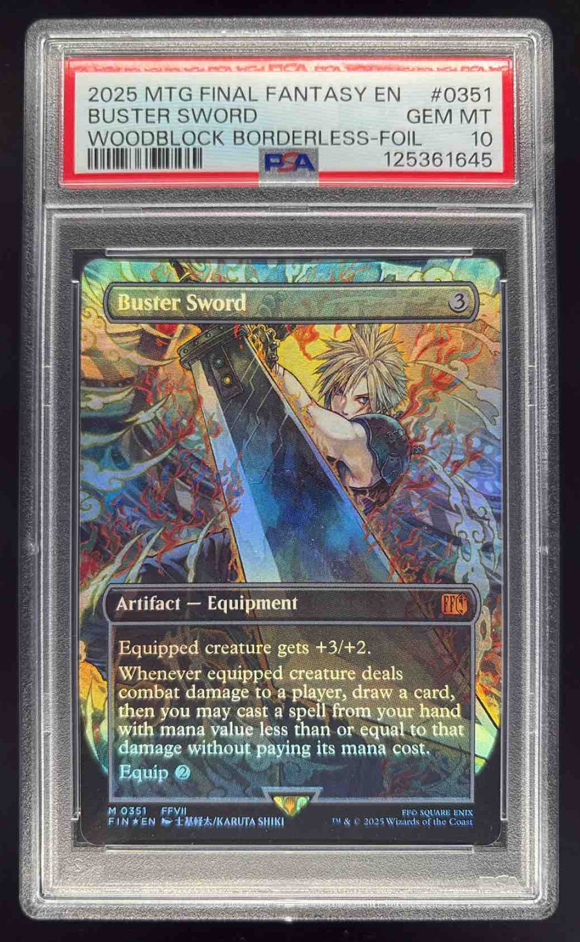 PSA10 mtg バスターソード foil フルアート ＦＦ クラウド PSA10 mtg バスターソード foil フルアート FF クラウド PSA10 mtg