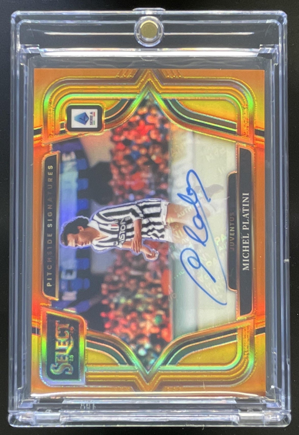 2025-26 Select Serie A Pitchside Orange #19 Michel Platini Auto