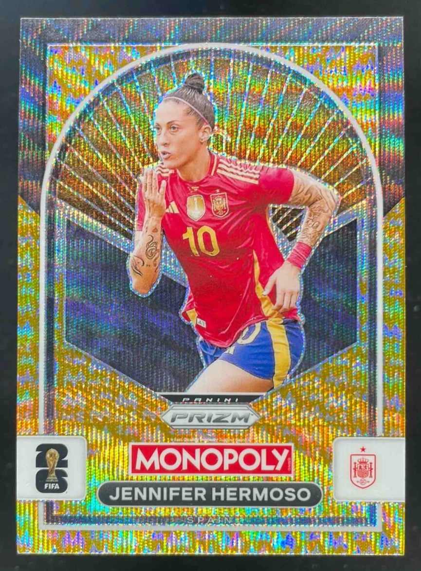 2026 Panini Prizm Monopoly World Cup Gold Wave Big Money Jennifer