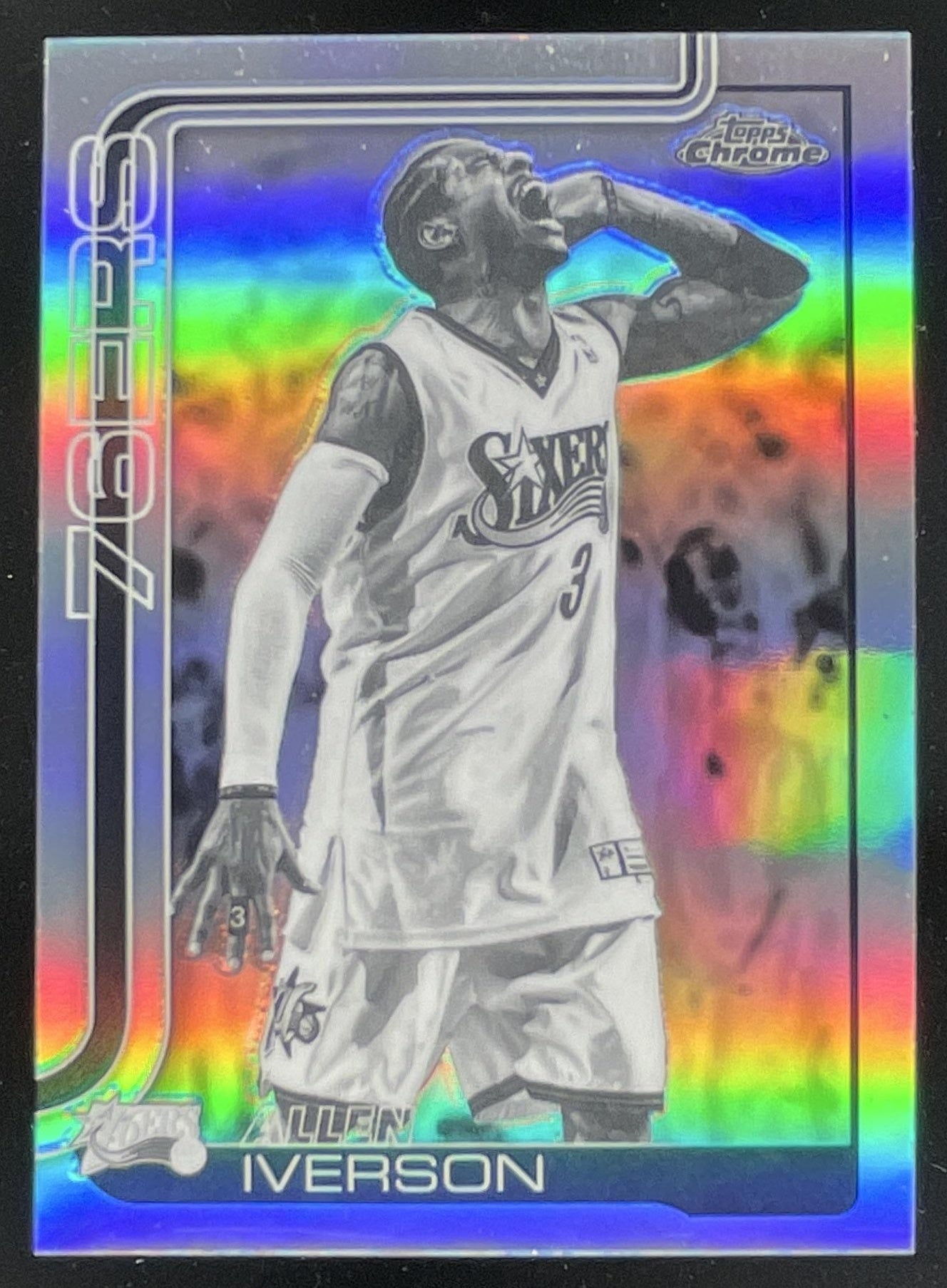 2025-26 Topps Chrome Update Negative Refractor #145 Allen Iverson