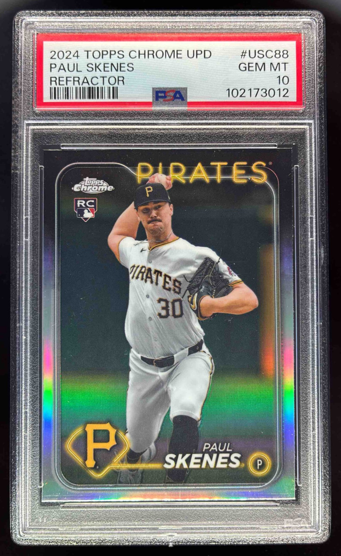 2024 Topps Chrome Update Refractor #USC88 Paul Skenes RC PSA 10