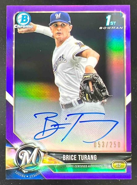 2018 Bowman Draft Chrome Pick Purple Refractor #CDA-BT Brice